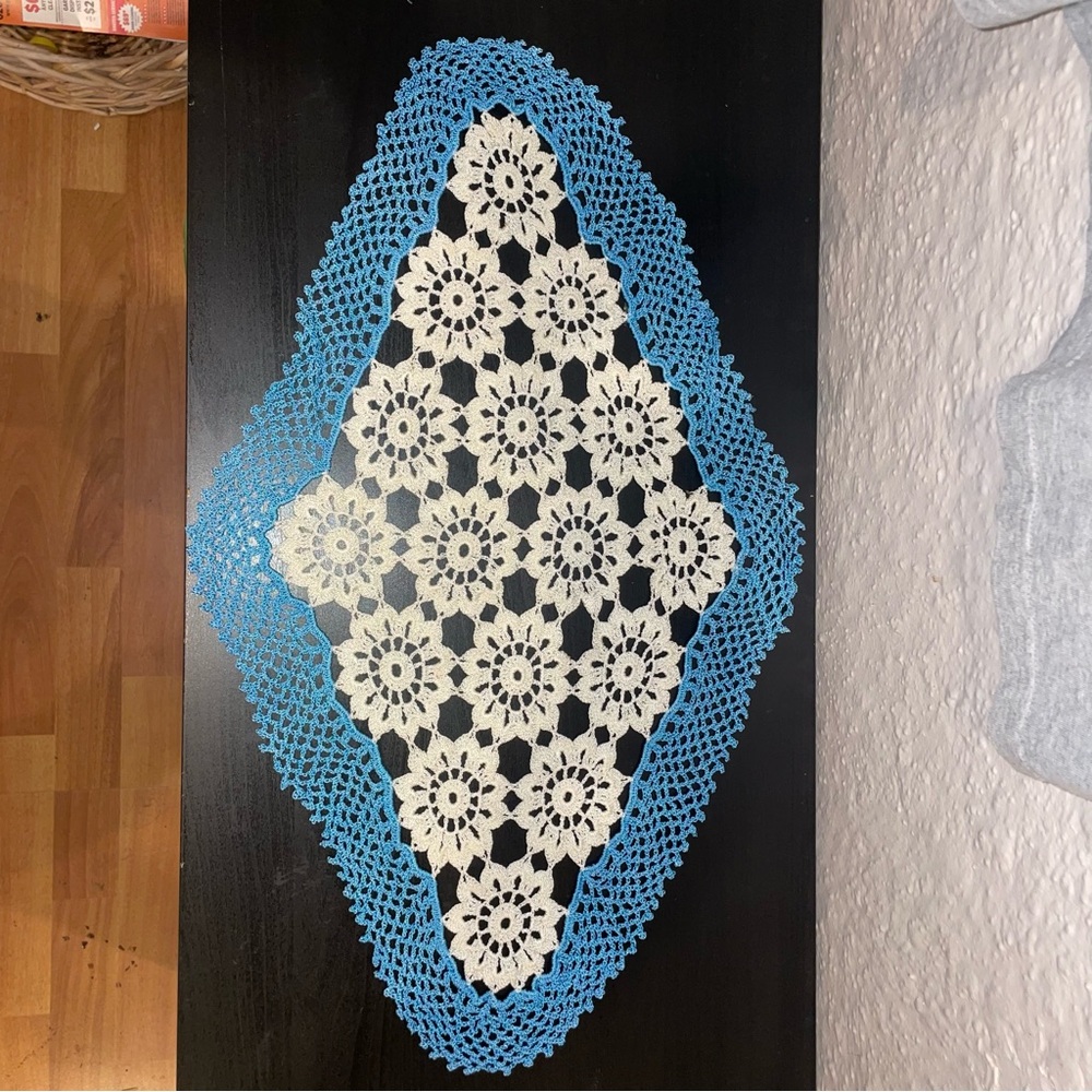Doily- Blue and White